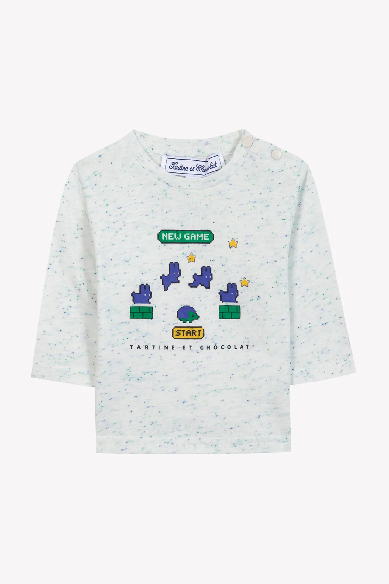 Tartine et Chocolat T-shirt Bleu électrique illustration new game| T-Shirts - Polos