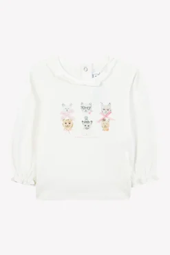 Tartine et Chocolat T-shirt Ecru illustration petits chats| T-Shirts - Blouses