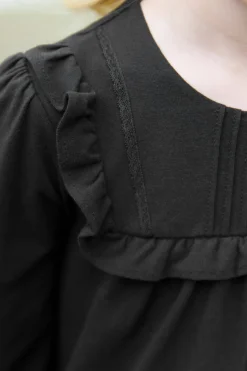 Tartine et Chocolat T-shirt Noir volanté|Enfant T-Shirts - Blouses