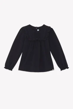 Tartine et Chocolat T-shirt Noir volanté|Enfant T-Shirts - Blouses