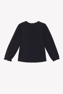 Tartine et Chocolat T-shirt Noir volanté|Enfant T-Shirts - Blouses