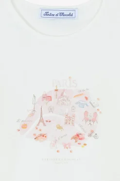 Tartine et Chocolat T-shirt Ecru illustration paris|Enfant T-Shirts - Blouses