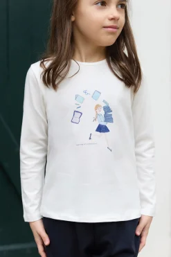 Tartine et Chocolat T-shirt Ecru illustration back to school|Enfant T-Shirts - Blouses