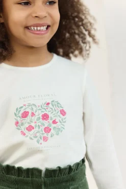 Tartine et Chocolat T-shirt Magenta illustration amour floral|Enfant T-Shirts - Blouses