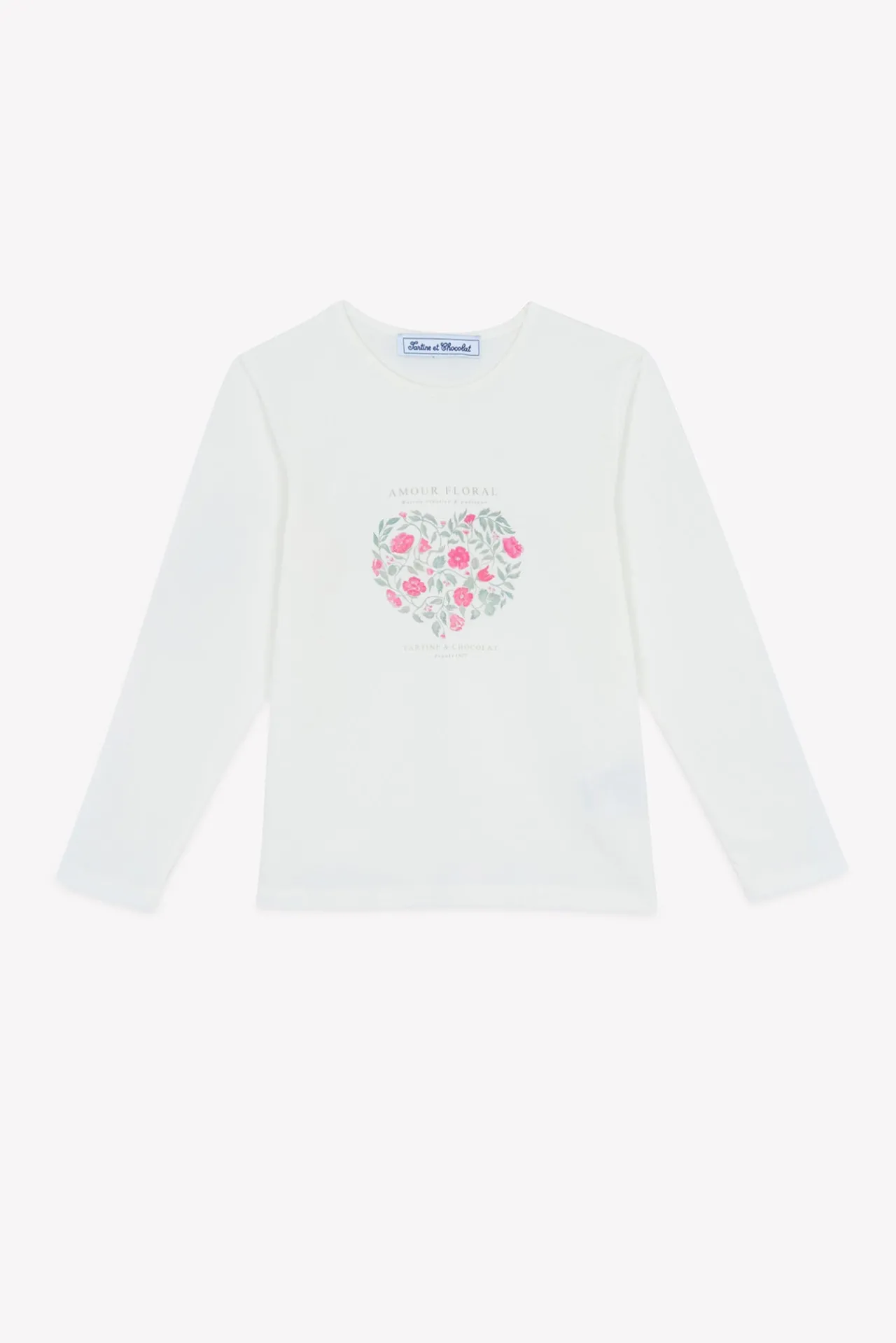 Tartine et Chocolat T-shirt Magenta illustration amour floral|Enfant T-Shirts - Blouses