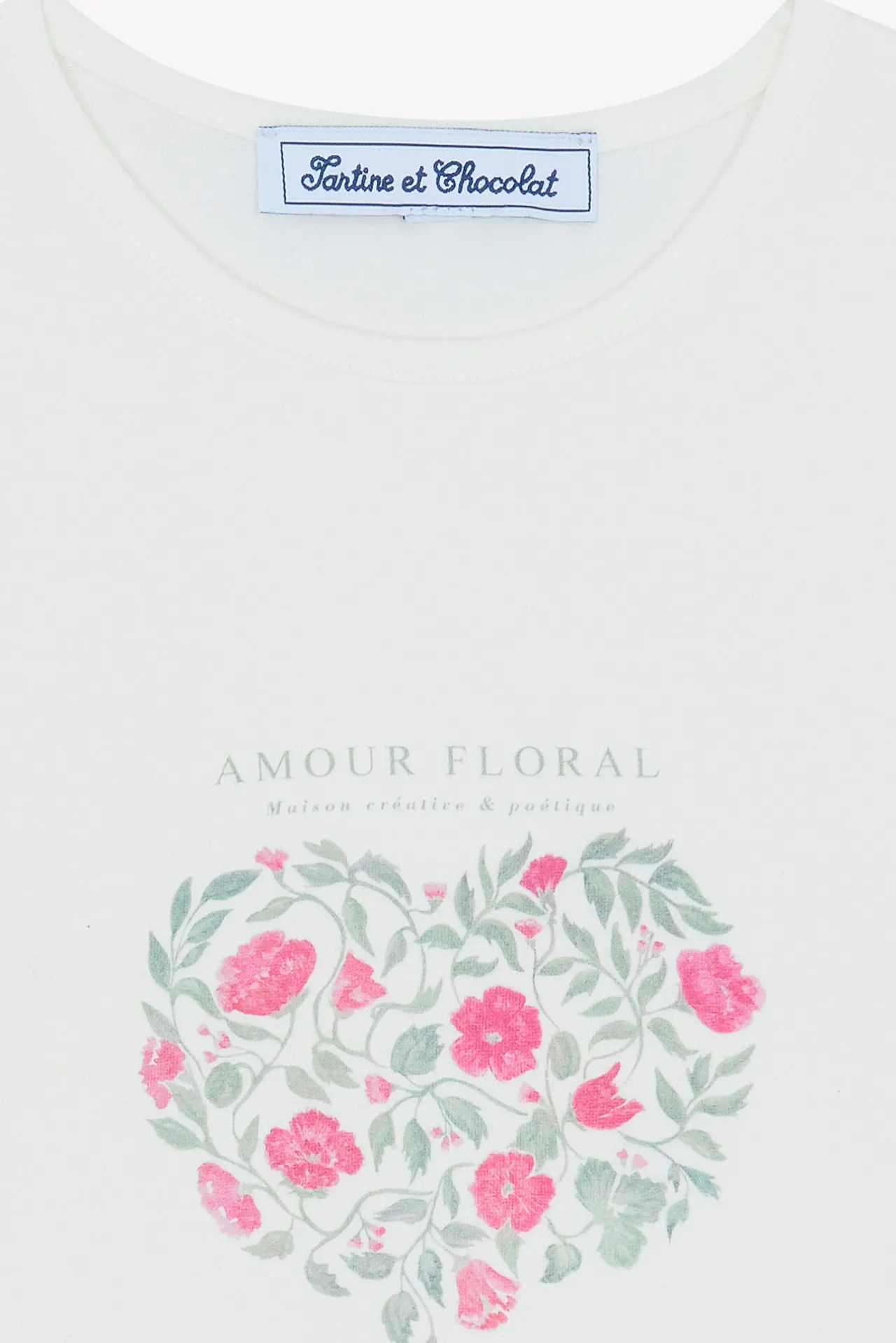 Tartine et Chocolat T-shirt Magenta illustration amour floral|Enfant T-Shirts - Blouses