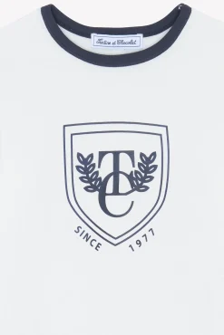 Tartine et Chocolat T-shirt Ecru écusson TC|Enfant T-Shirts - Polos