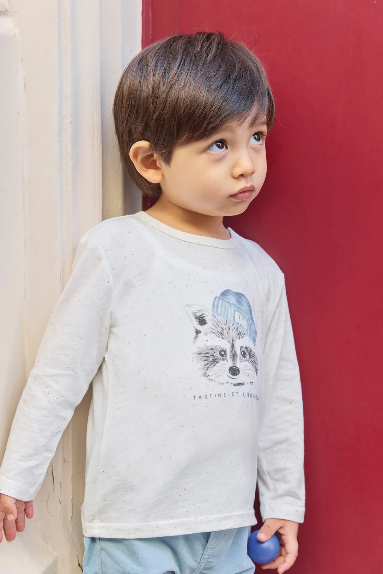 Tartine et Chocolat T-shirt Ecru illustration raton laveur| T-Shirts - Polos
