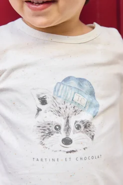 Tartine et Chocolat T-shirt Ecru illustration raton laveur| T-Shirts - Polos