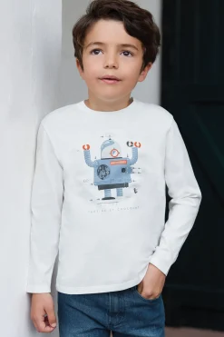 Tartine et Chocolat T-shirt Rouille illustration robot|Enfant T-Shirts - Polos