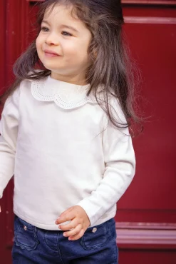 Tartine et Chocolat T-shirt Ecru col dentelle| T-Shirts - Blouses