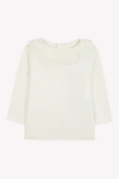 Tartine et Chocolat T-shirt Ecru col dentelle| T-Shirts - Blouses