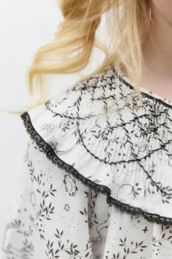 Tartine et Chocolat Tunique Ecru broderies|Enfant T-Shirts - Blouses