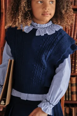 Tartine et Chocolat Tunique Bleu chambray rayures|Enfant T-Shirts - Blouses