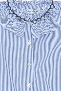 Tartine et Chocolat Tunique Bleu chambray rayures|Enfant T-Shirts - Blouses