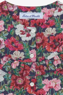 Tartine et Chocolat Tunique Magenta tissu liberty|Enfant T-Shirts - Blouses