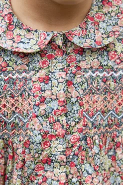 Tartine et Chocolat Tunique Tissu liberty manche smock|Enfant T-Shirts - Blouses