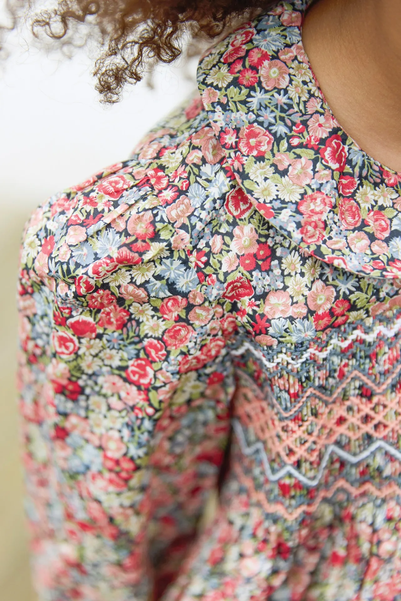Tartine et Chocolat Tunique Tissu liberty manche smock|Enfant T-Shirts - Blouses