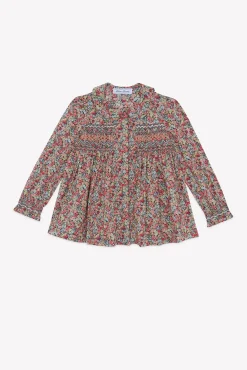 Tartine et Chocolat Tunique Tissu liberty manche smock|Enfant T-Shirts - Blouses