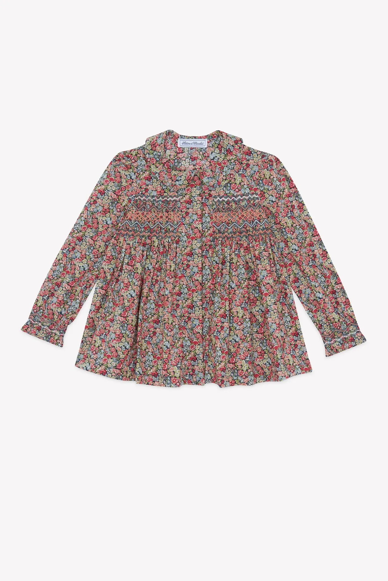 Tartine et Chocolat Tunique Tissu liberty manche smock|Enfant T-Shirts - Blouses