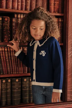 Tartine et Chocolat Veste Marine laine|Enfant Manteaux - Vestes|Cardigans - Pulls - Sweats