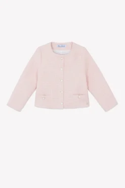 Tartine et Chocolat Veste Rose poudré tweed|Enfant Manteaux - Vestes